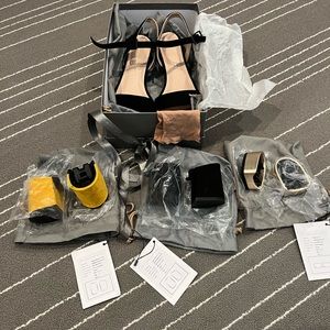 A new in box pair of size 8 Mime Et Moi convertible heals, worn only once.